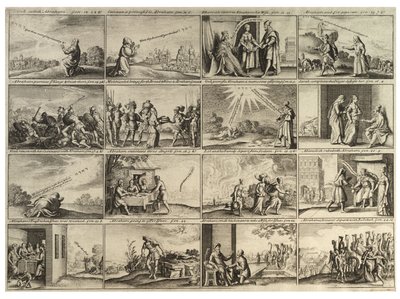 The Abraham Story (in Full Sheet Form). State 3 by Wenceslaus Hollar